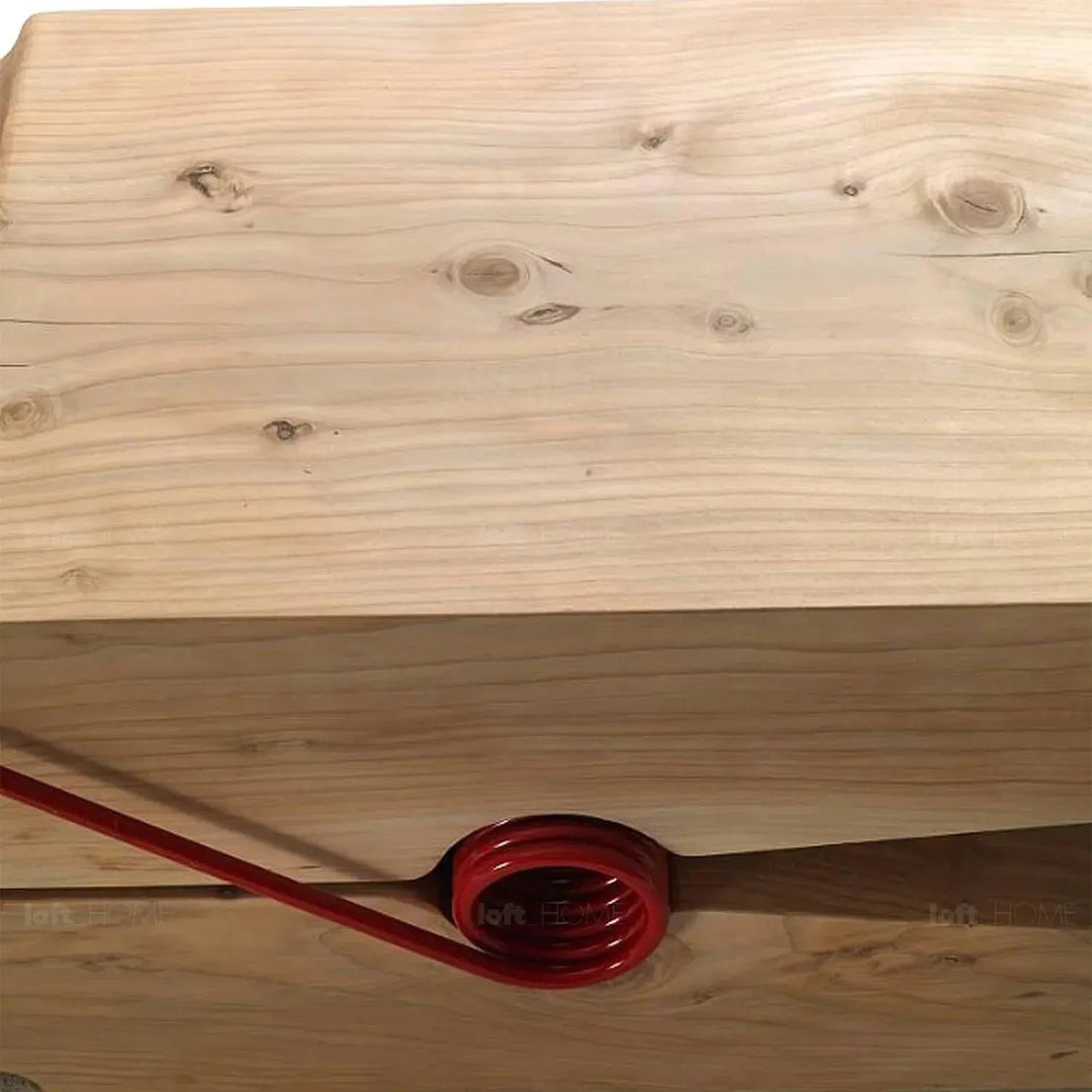 Rustic wood bench molletta detail 14.