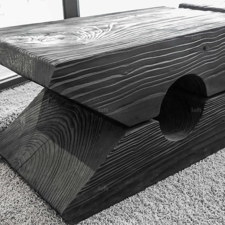 Rustic wood bench molletta environmental situation.