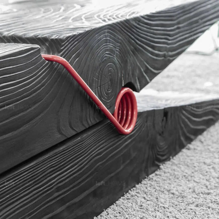 Rustic wood bench molletta in still life.