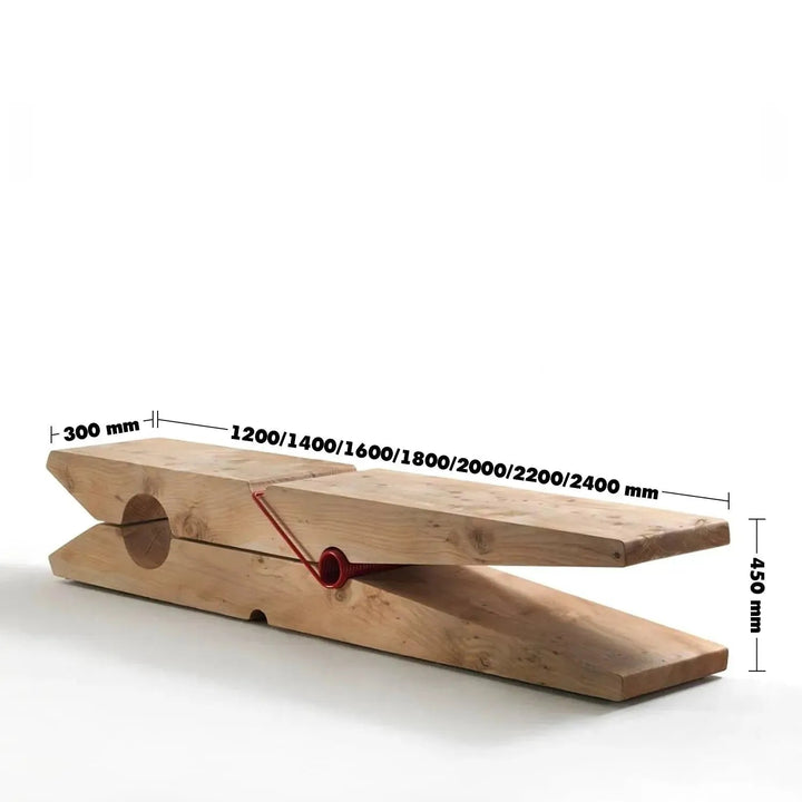 Rustic wood bench molletta size charts.
