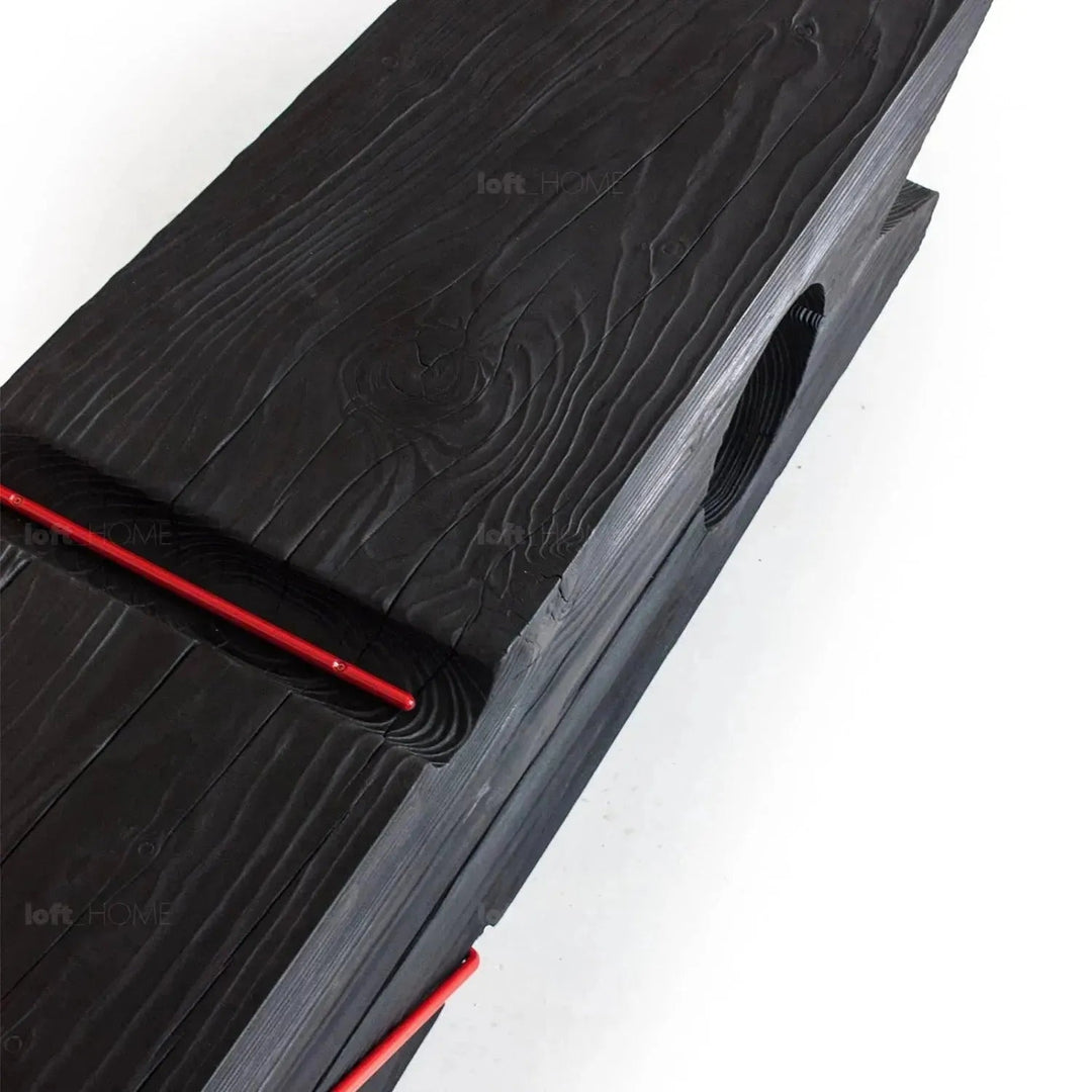 Rustic wood bench molletta detail 23.