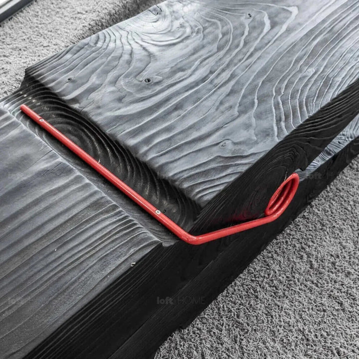 Rustic wood bench molletta layered structure.