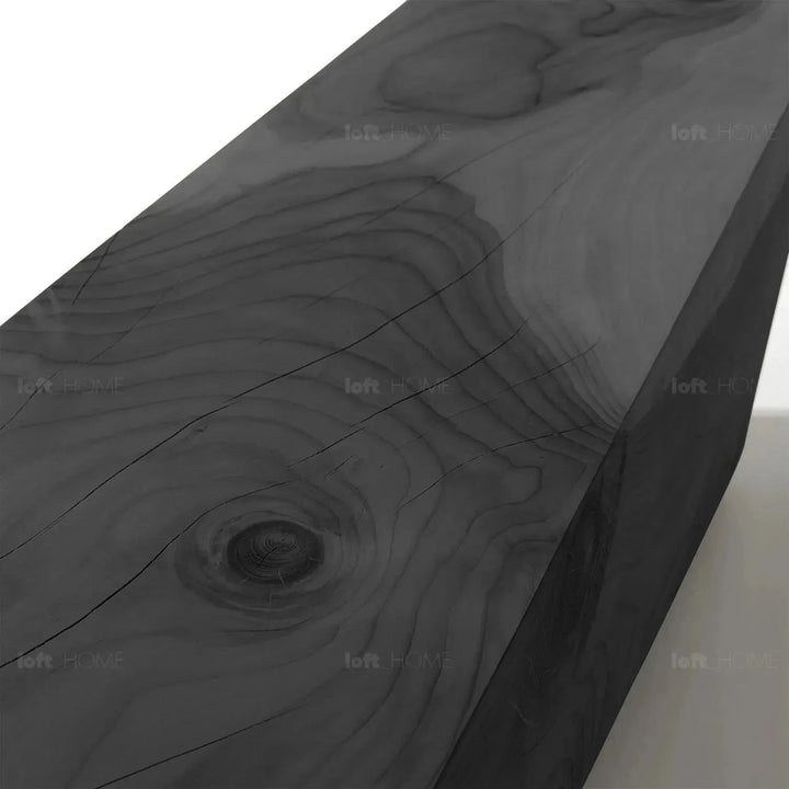 Rustic wood bench wedge layered structure.