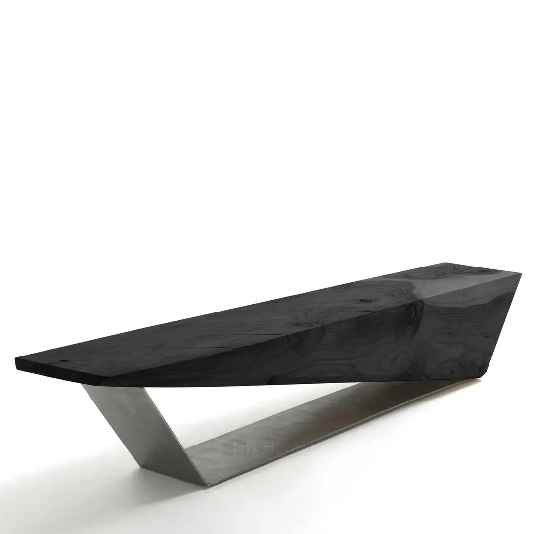 Rustic wood bench wedge environmental situation.