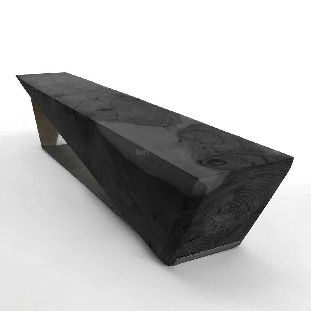 Rustic wood bench wedge conceptual design.