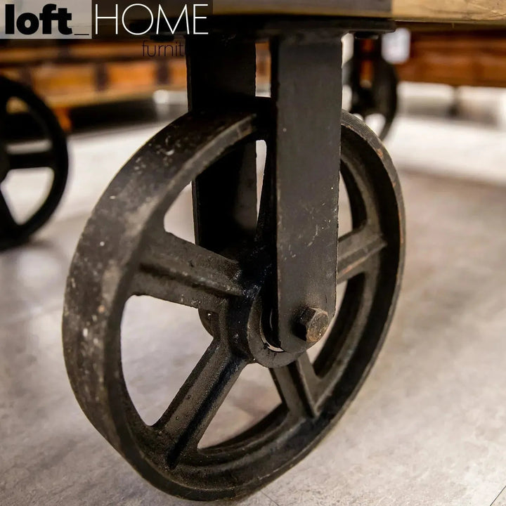 Industrial Wood Coffee Table RUSTIC