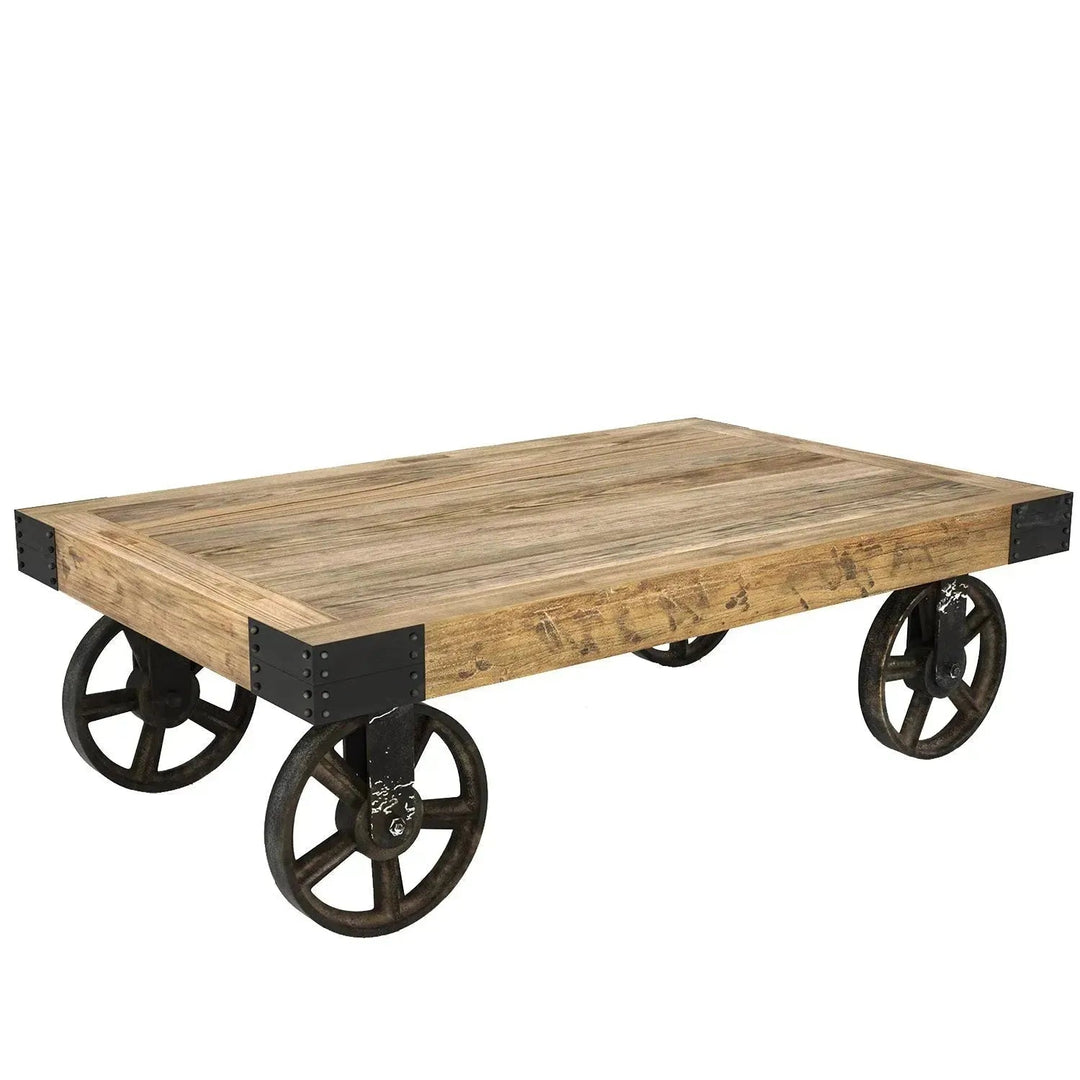 Industrial Wood Coffee Table RUSTIC