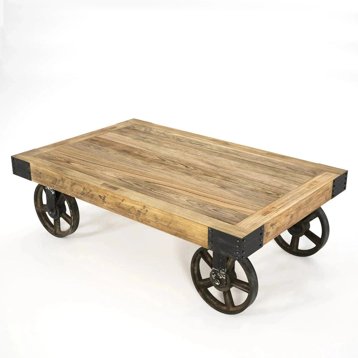 Industrial Wood Coffee Table RUSTIC