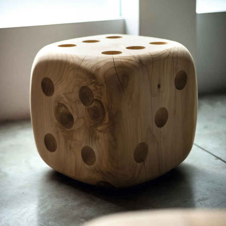 Rustic wood dice decor dadone small & big primary product view.