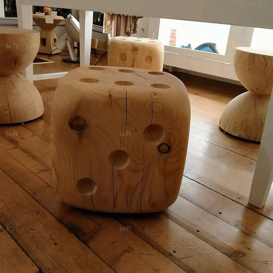 Rustic wood dice decor dadone small & big in real life style.