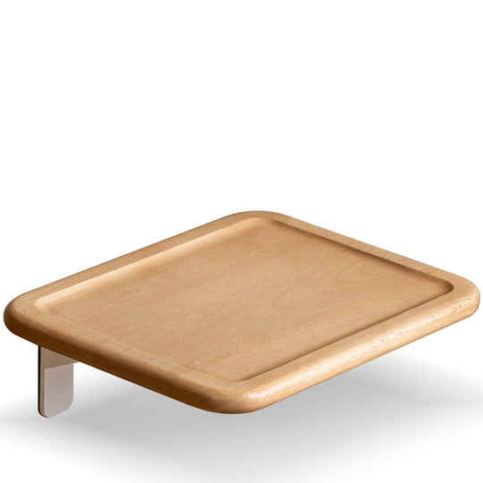 Wooden tray on a white background