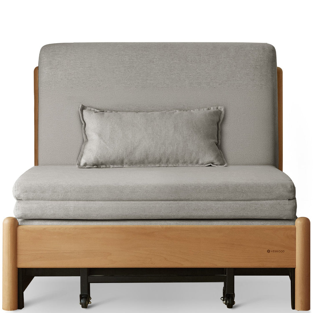 Scandinavian beech wood cotton fabric recliner 2 seater sofa bed flex situational feels.