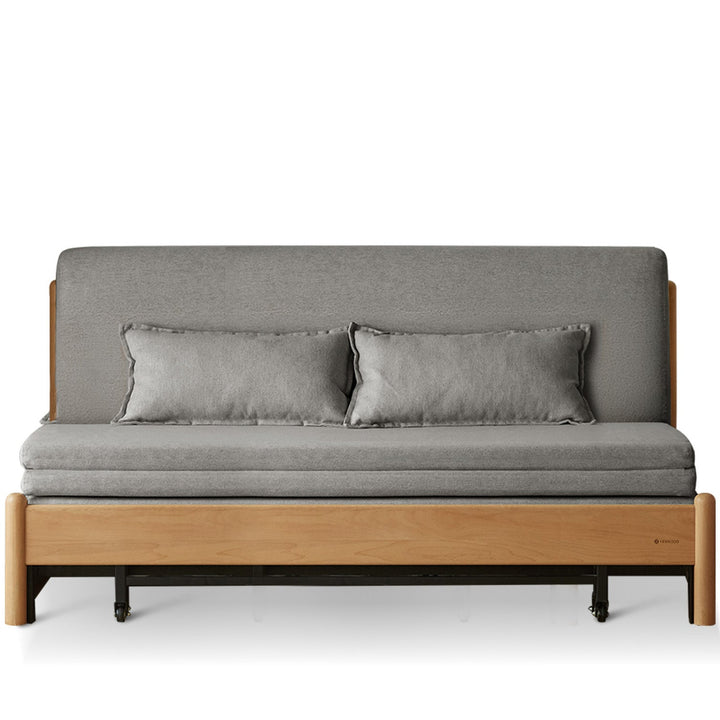 Scandinavian beech wood cotton fabric recliner 2 seater sofa bed flex detail 5.