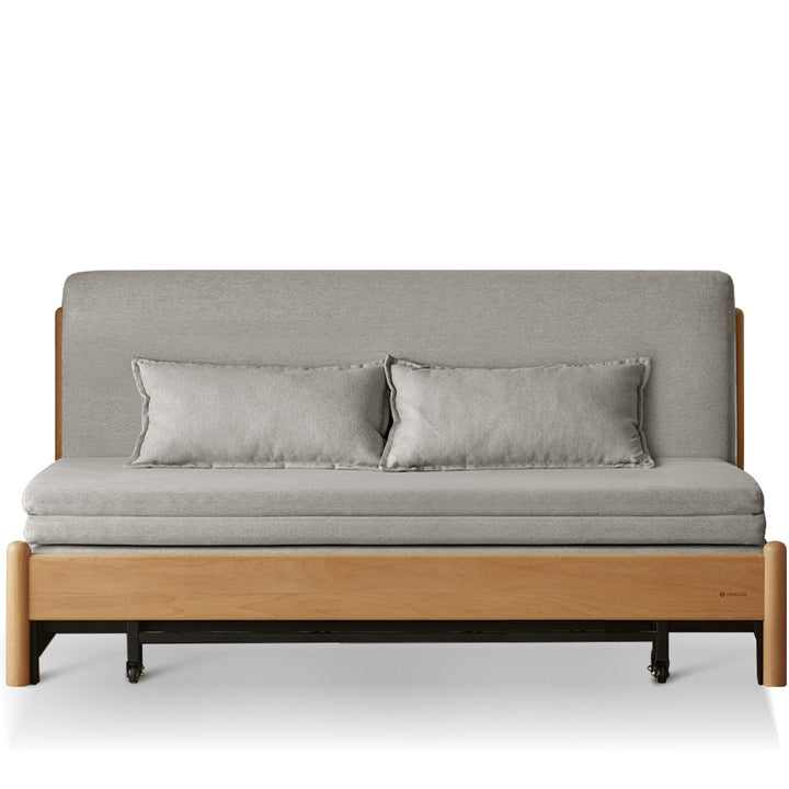 Scandinavian beech wood cotton fabric recliner 2 seater sofa bed flex detail 7.