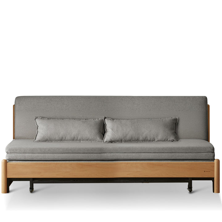 Scandinavian beech wood cotton fabric recliner 2 seater sofa bed flex detail 8.