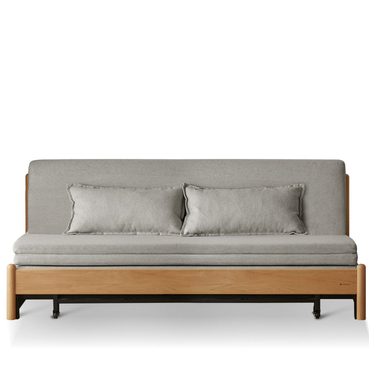 Scandinavian beech wood cotton fabric recliner 2 seater sofa bed flex detail 10.