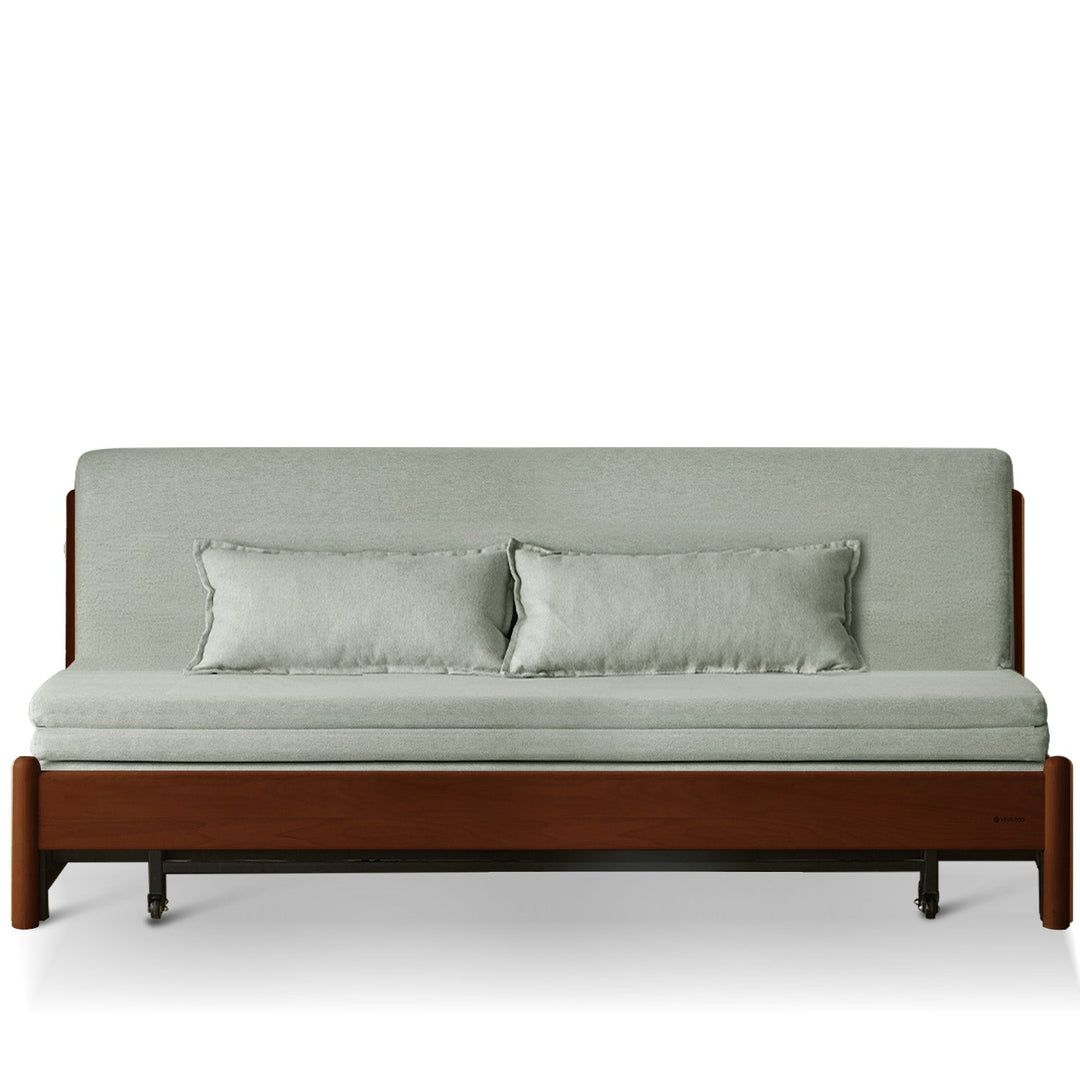 Scandinavian Beech Wood Cotton Fabric Recliner 2 Seater Sofa Bed FLEX
