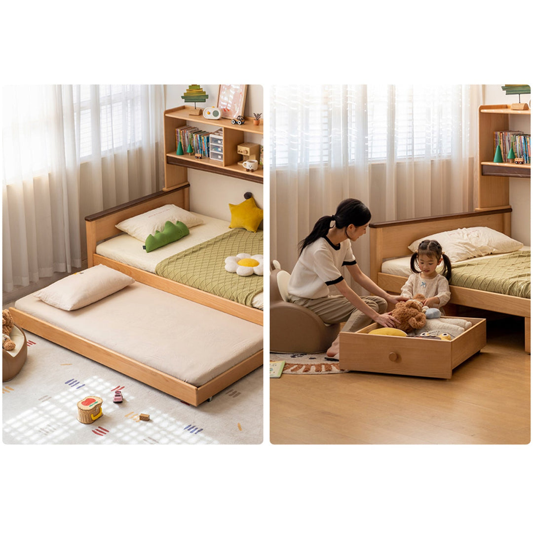 Scandinavian beech wood kids storage bed arloe size charts.