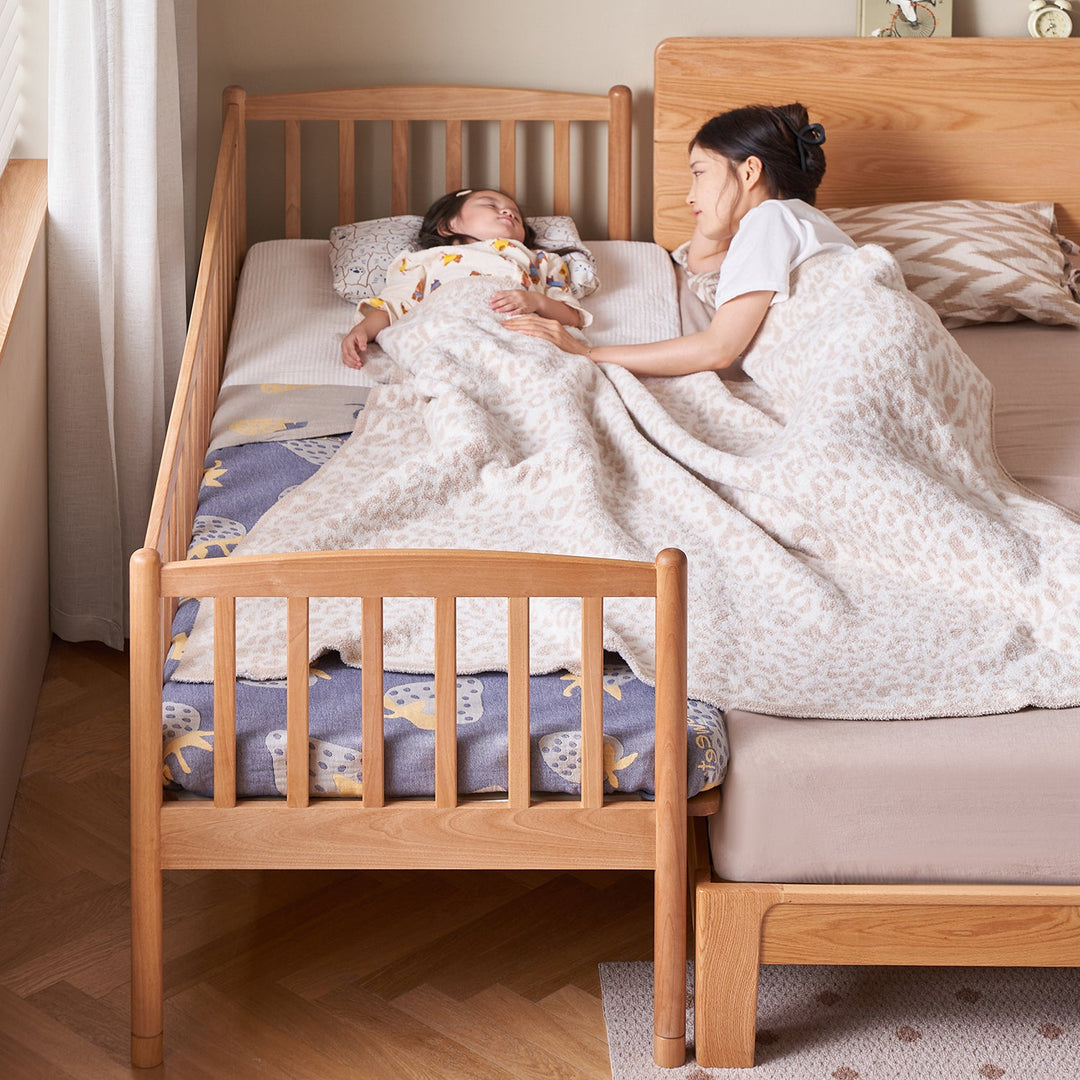 Scandinavian birch wood kids sidecar bed with mattress set myka size charts.