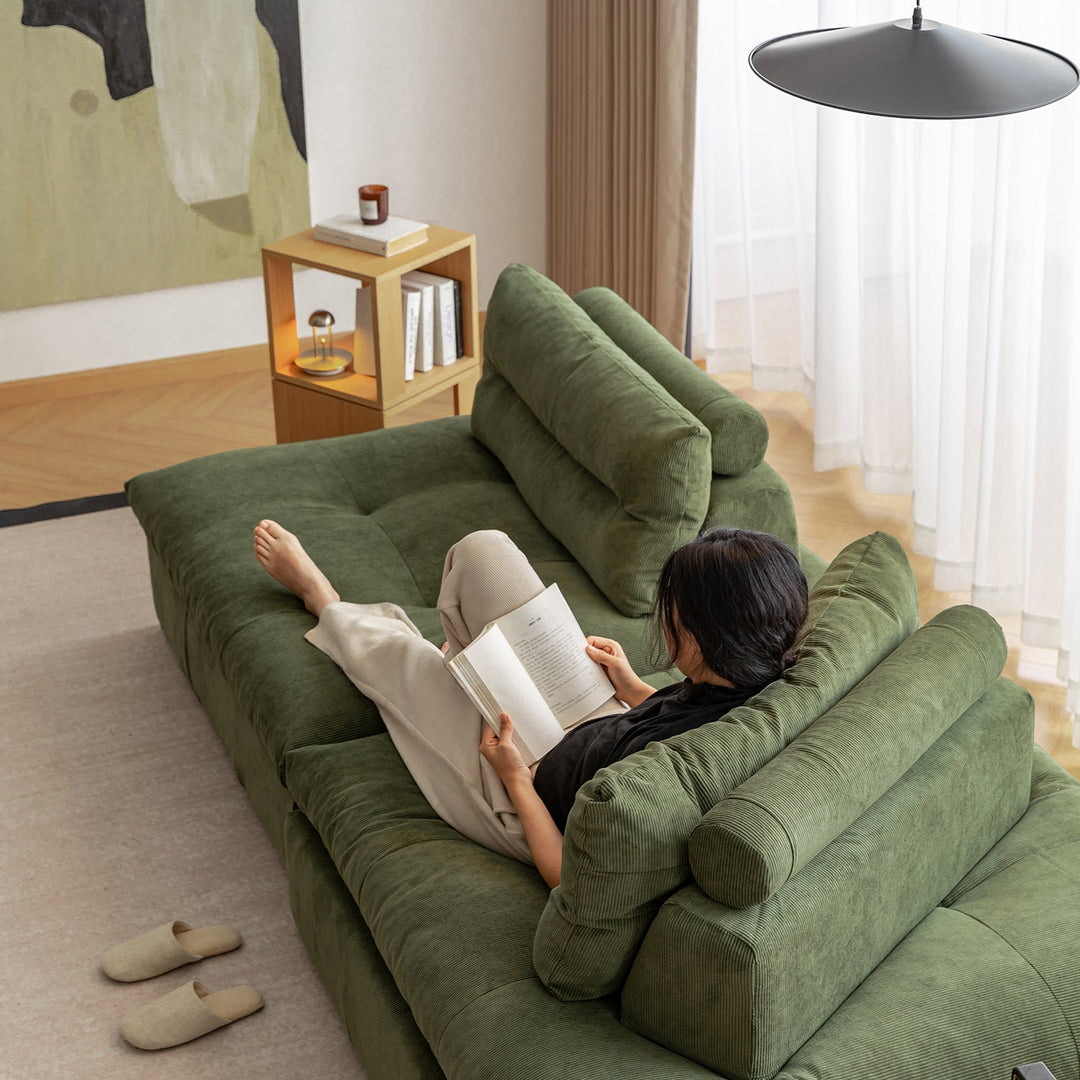 Scandinavian chenille velvet fabric modular 1 seater sofa situational feels.