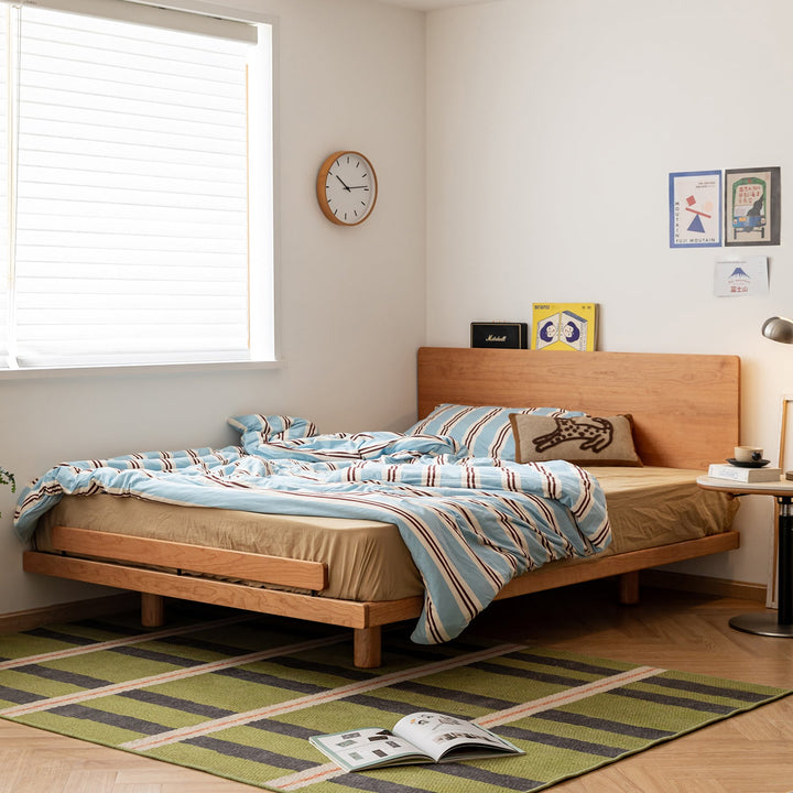 Scandinavian Cherry Wood Bed SMALL