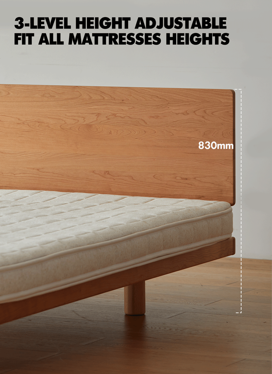 Scandinavian Cherry Wood Bed SMALL More Details and Instruction_9