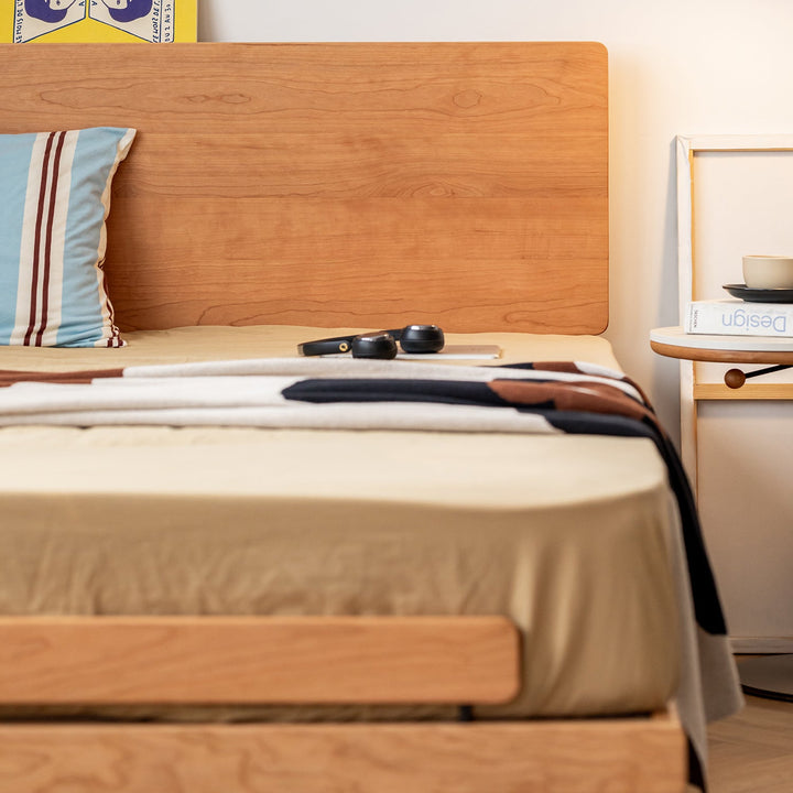 Scandinavian Cherry Wood Bed SMALL