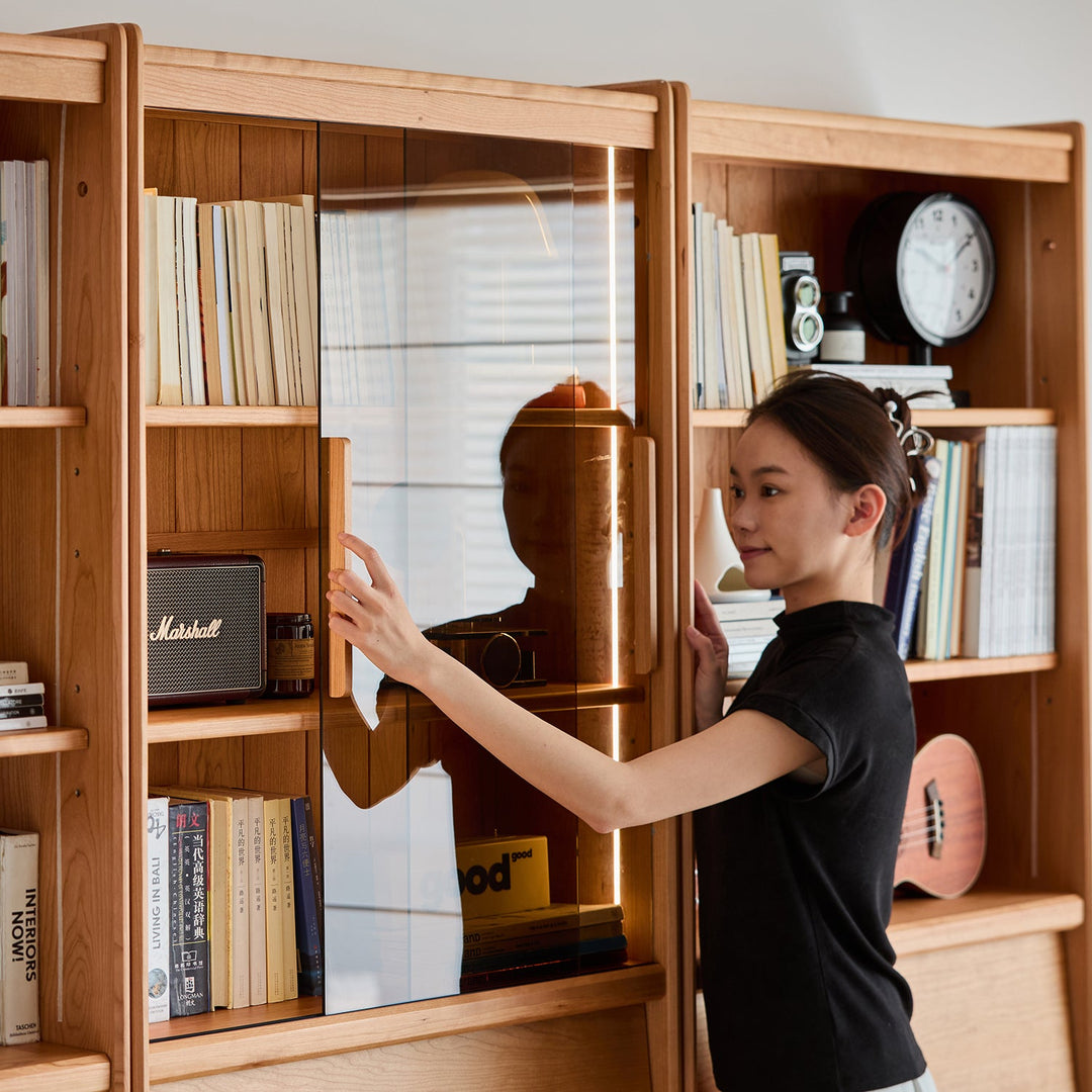 Scandinavian Cherry Wood Bookshelf VISTA