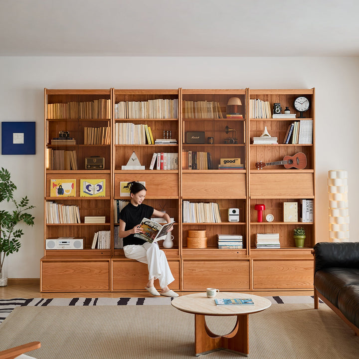 Scandinavian Cherry Wood Bookshelf VISTA