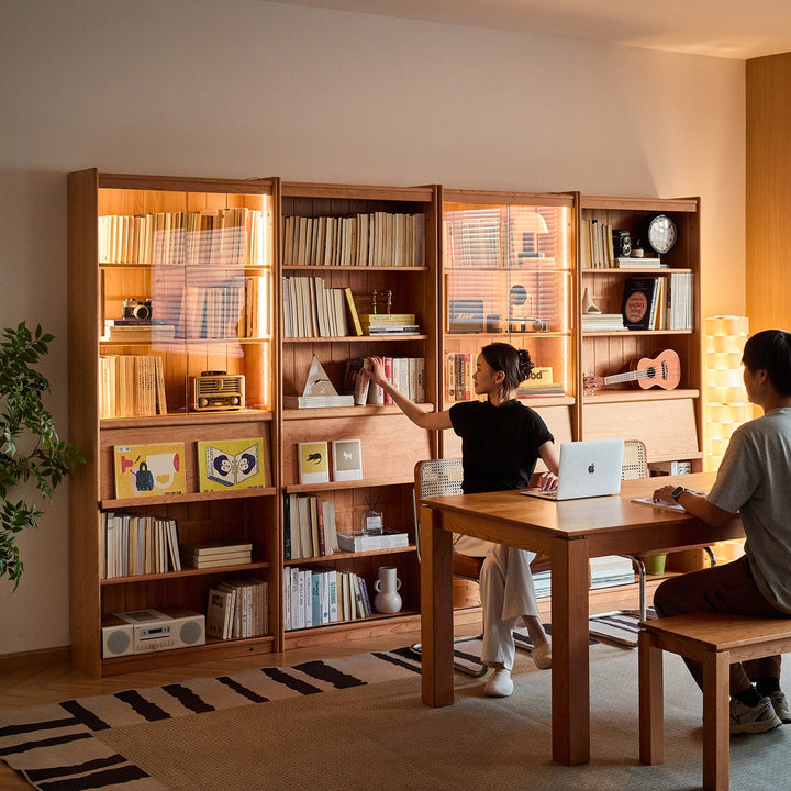 Scandinavian Cherry Wood Bookshelf VISTA