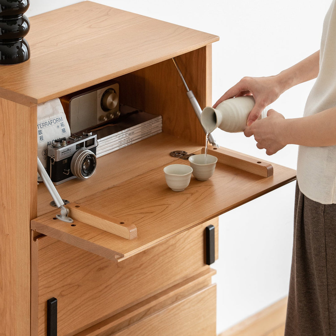 Scandinavian Cherry Wood Cabinet DOTTIE