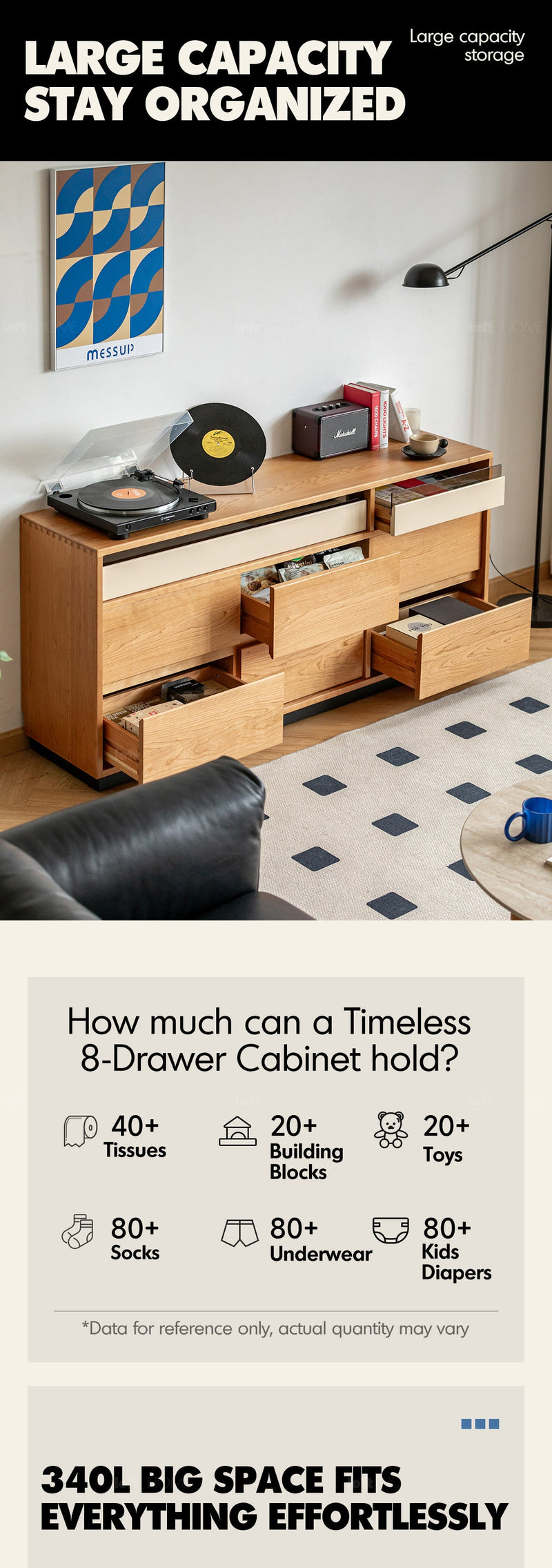 Scandinavian Cherry Wood Chest Of Drawers TIMELESS 9 More Details and Instruction_2