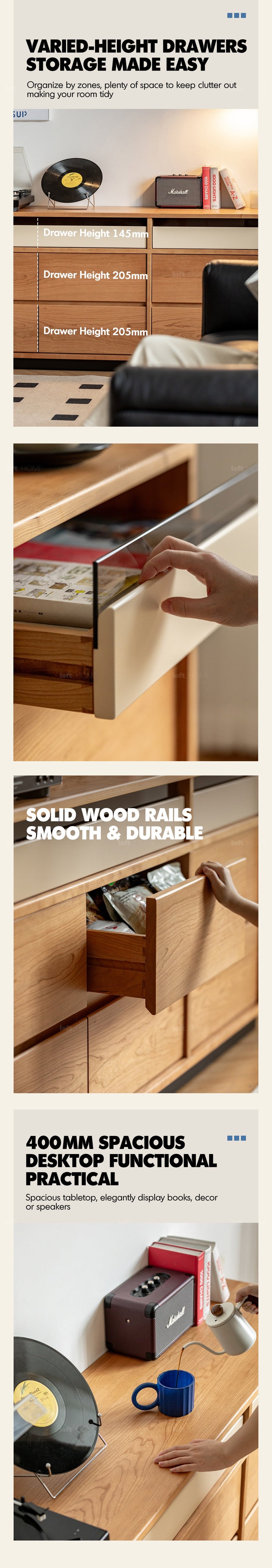 Scandinavian Cherry Wood Chest Of Drawers TIMELESS 9 More Details and Instruction_4