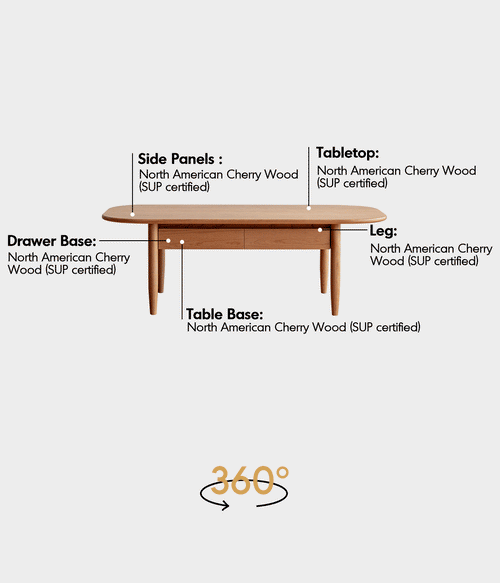 Scandinavian Cherry Wood Coffee Table VISTA Good to Know Preview-2