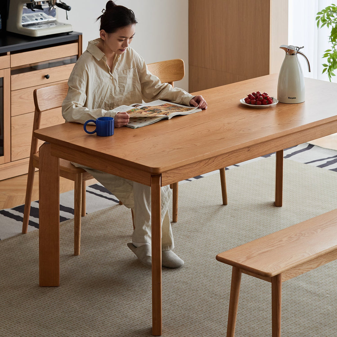 Scandinavian Cherry Wood Dining Table SQUARE