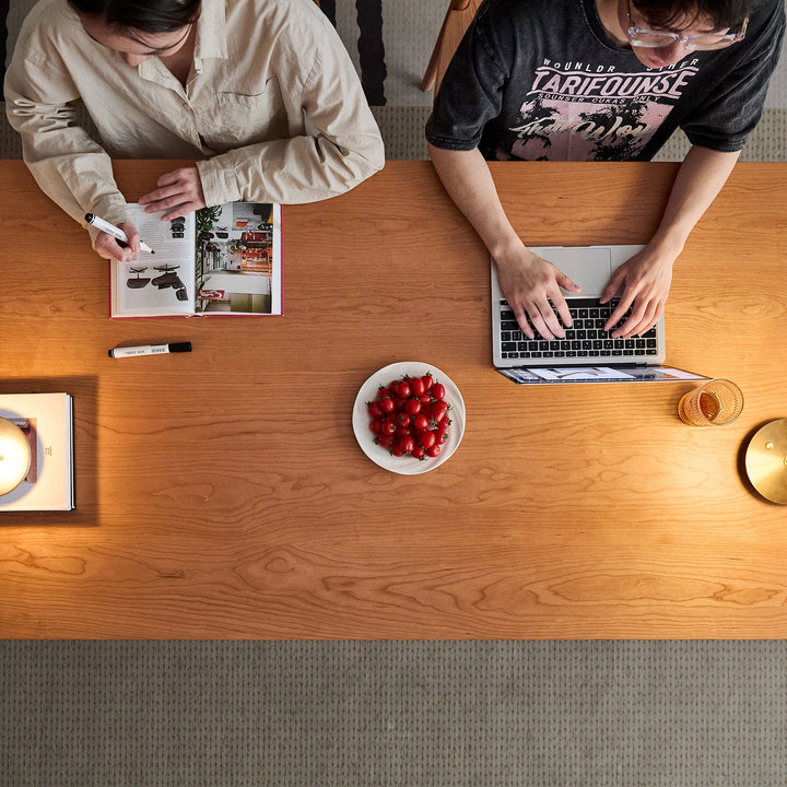 Scandinavian Cherry Wood Dining Table SQUARE