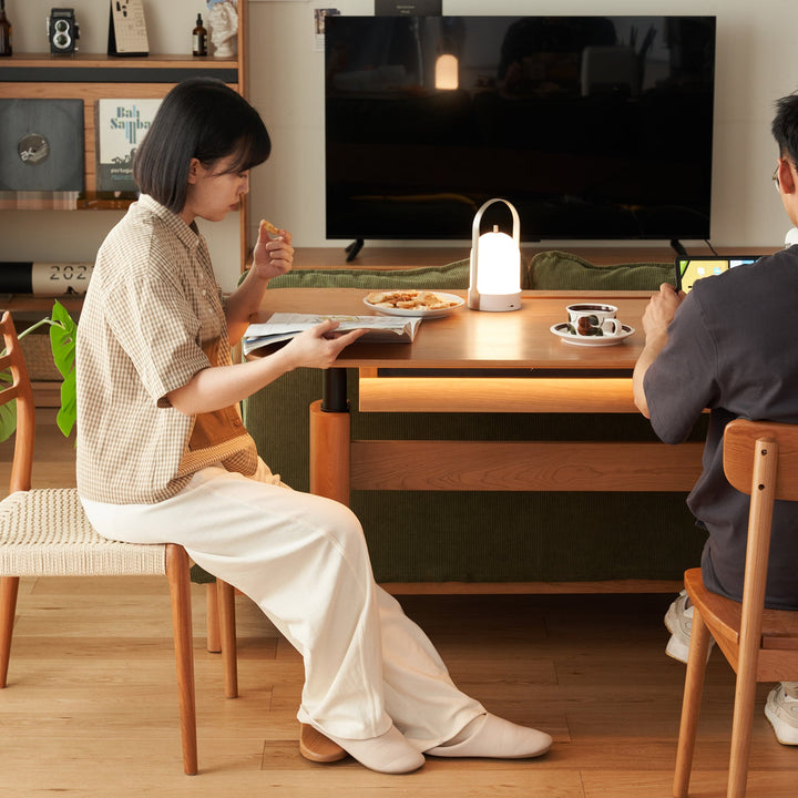 Scandinavian Cherry Wood Electric Height Adjustable Study Table UP