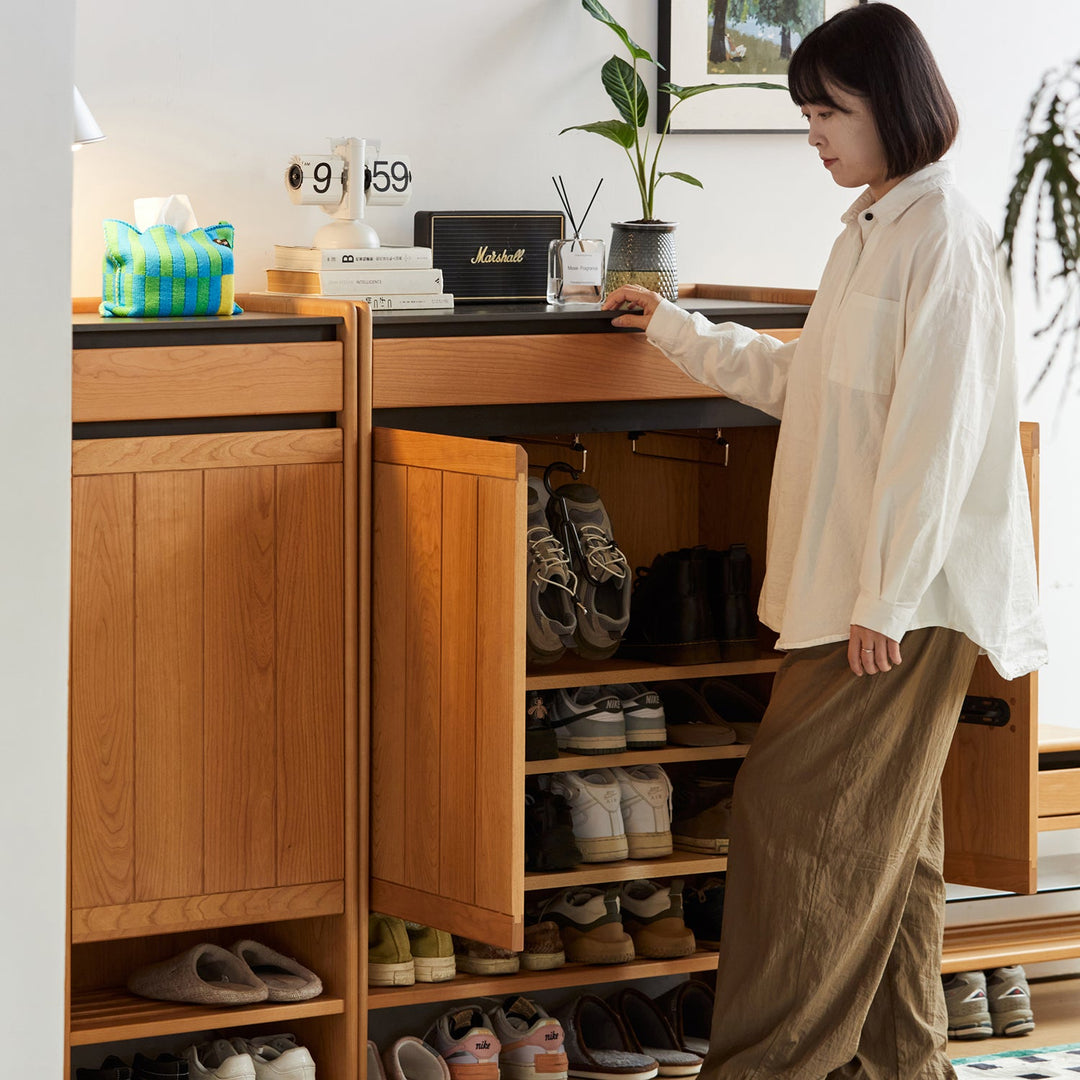 Scandinavian cherry wood modular shoe cabinet harbor size charts.