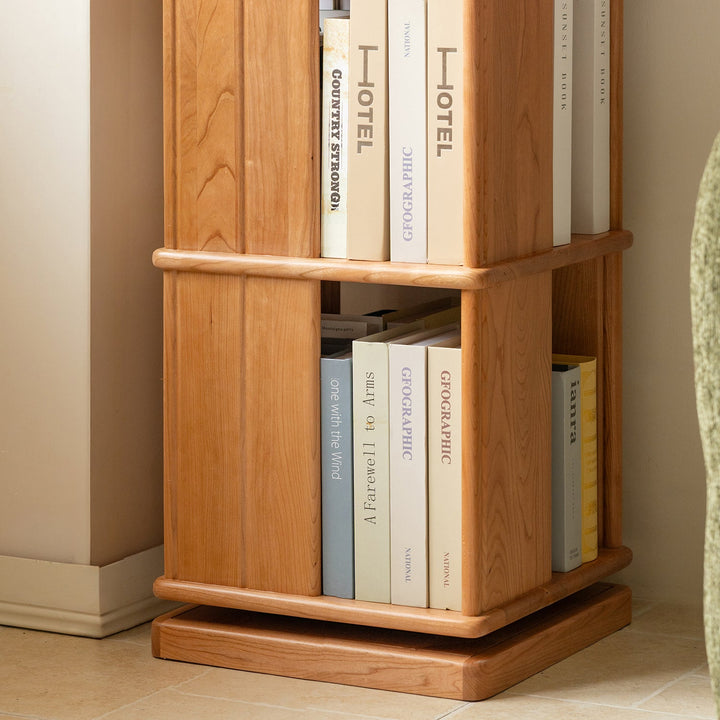 Scandinavian cherry wood revolving bookshelf rotterdam environmental situation.