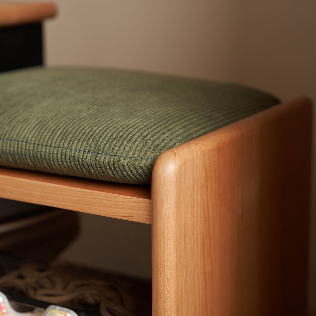 Scandinavian Cherry Wood Shoe Changing Bench MORI