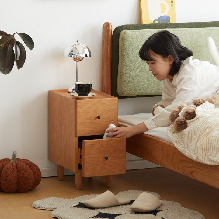 Scandinavian cherry wood side table cabo size charts.