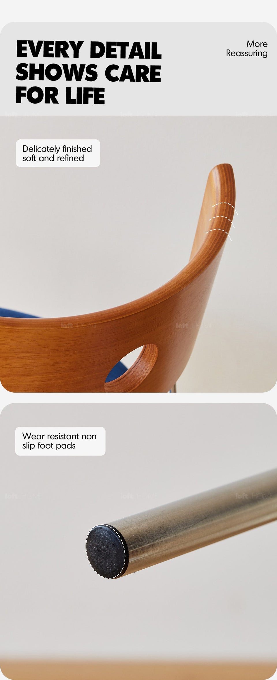 Bauhaus Cherry Wood Mix Weave Fabric Dining Chair TIMELESS More Details and Instruction_4