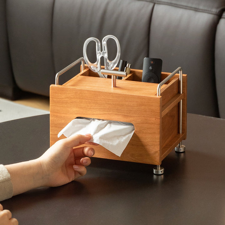 Scandinavian cherry wood tissue box sort size charts.