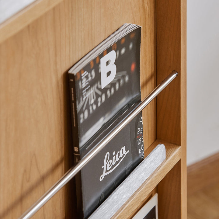 Scandinavian Cherry Wood Wheeled Mirror AURA