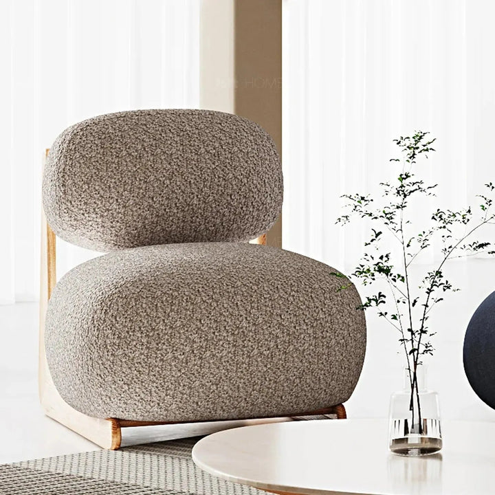 Cream Elm Wood 1 Seater Sofa VISTA