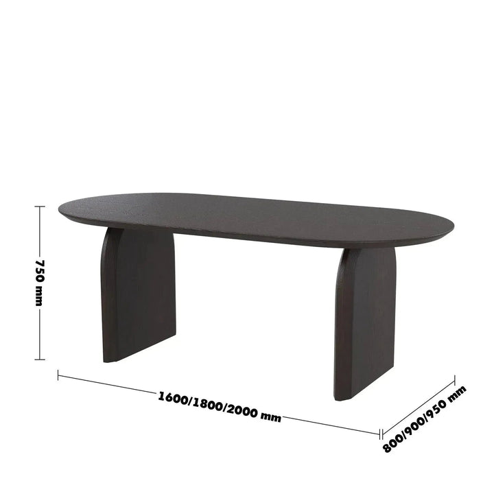 Japandi Elm Wood Dining Table ZEPHYR