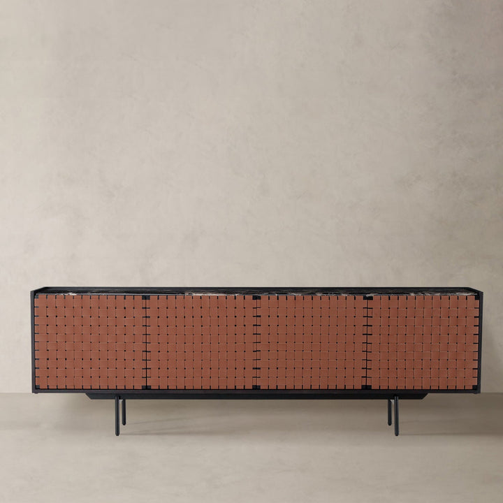 Japandi elm wood storage cabinet paragon primary product view.