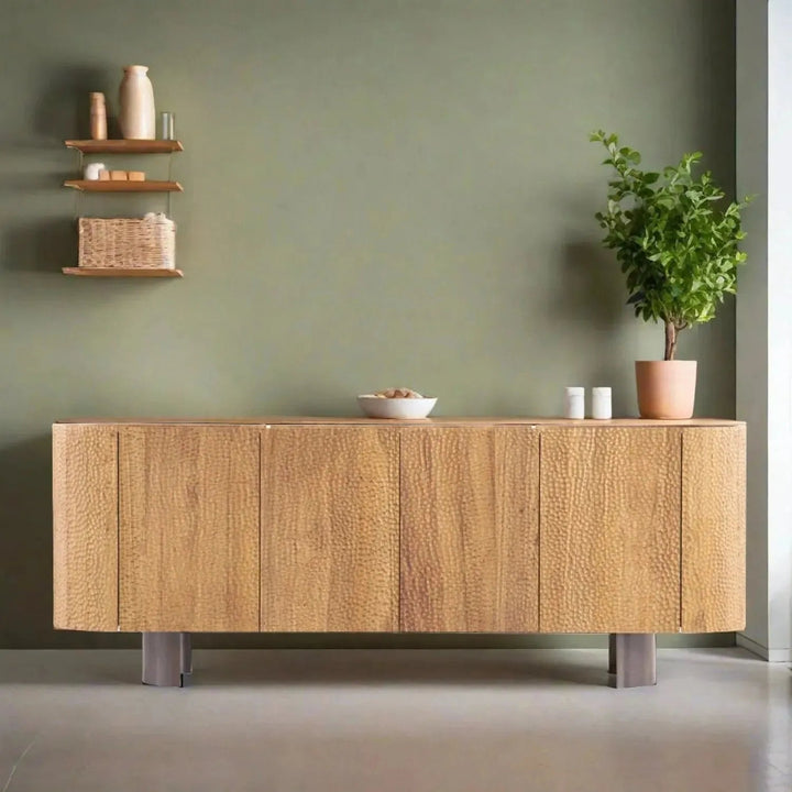 Scandinavian Elm Wood Storage Cabinet VORTEX