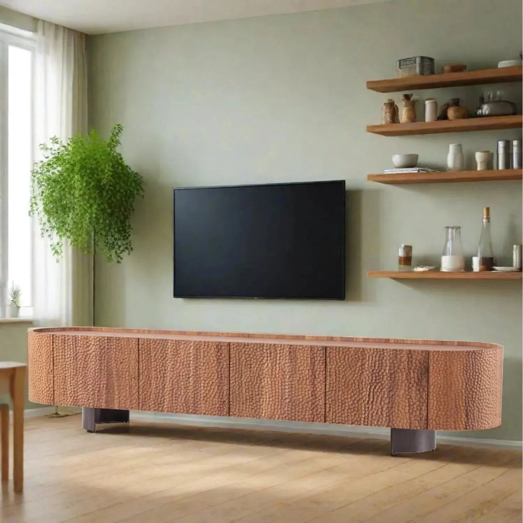 Scandinavian Elm Wood TV Console SAVVY