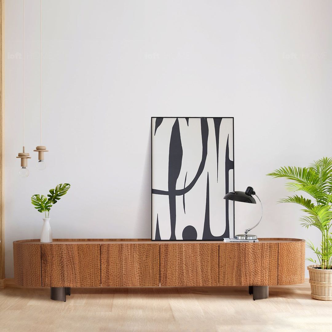 Scandinavian Elm Wood TV Console SAVVY